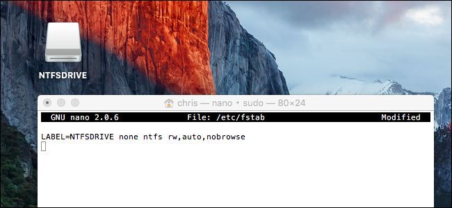 Scrivere su NTFS da Mac