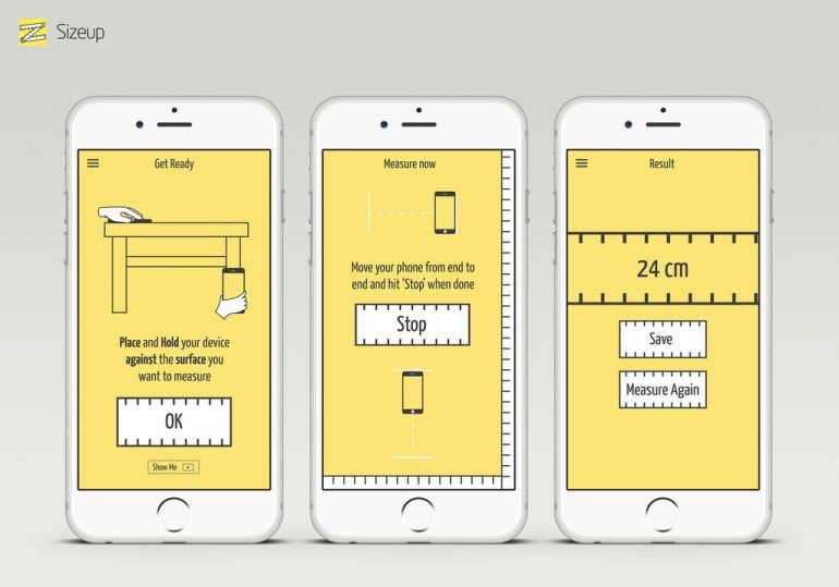 medir distancia Iphone SizeUp app