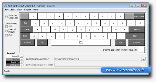 Immagine di Microsoft Keyboard Layout Creator, programma per Windows