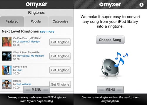 Myxer Ringtones per iPhone