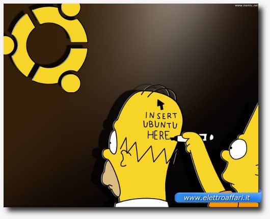 Immagine simpatica di Ubuntu con i Simpson