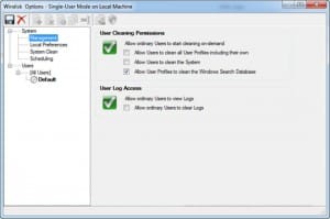 Interfaccia grafica del software WinDisk per la pulizia del PC