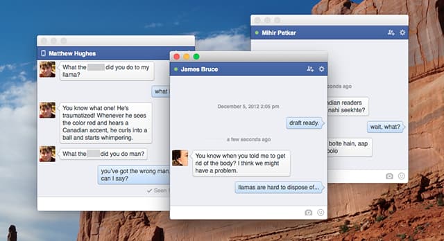facebook messenger en mac con CurrentForMac